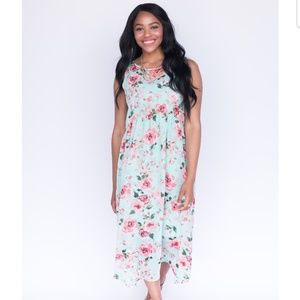 Agnes Dora Godiva Dress Aqua Mint Babydoll NWT Max